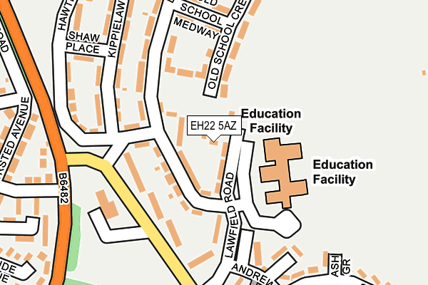 EH22 5AZ map - OS OpenMap – Local (Ordnance Survey) EH22 5AZ map - OS OpenMap – Local (Ordnance Survey)