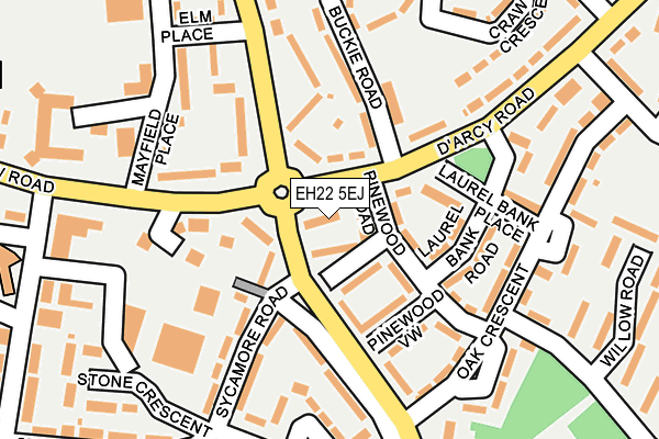 EH22 5EJ map - OS OpenMap – Local (Ordnance Survey) EH22 5EJ map - OS OpenMap – Local (Ordnance Survey)