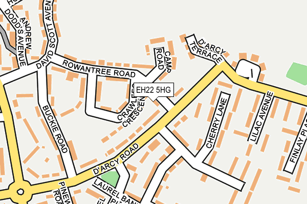 EH22 5HG map - OS OpenMap – Local (Ordnance Survey) EH22 5HG map - OS OpenMap – Local (Ordnance Survey)