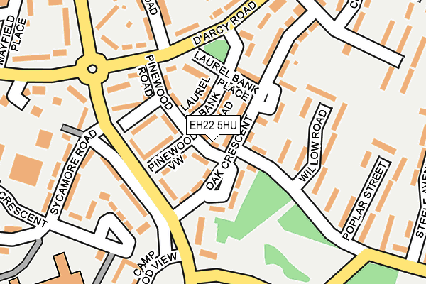 EH22 5HU map - OS OpenMap – Local (Ordnance Survey) EH22 5HU map - OS OpenMap – Local (Ordnance Survey)