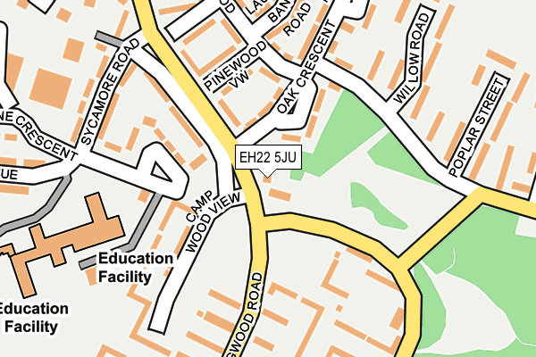 EH22 5JU map - OS OpenMap – Local (Ordnance Survey) EH22 5JU map - OS OpenMap – Local (Ordnance Survey)