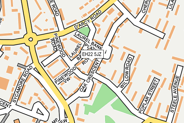 EH22 5JZ map - OS OpenMap – Local (Ordnance Survey) EH22 5JZ map - OS OpenMap – Local (Ordnance Survey)