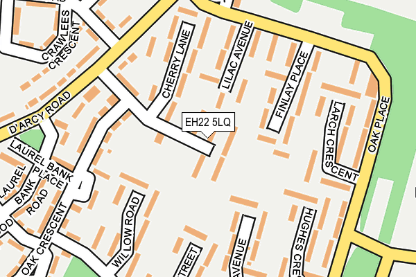 EH22 5LQ map - OS OpenMap – Local (Ordnance Survey) EH22 5LQ map - OS OpenMap – Local (Ordnance Survey)