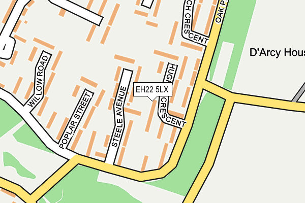 EH22 5LX map - OS OpenMap – Local (Ordnance Survey) EH22 5LX map - OS OpenMap – Local (Ordnance Survey)