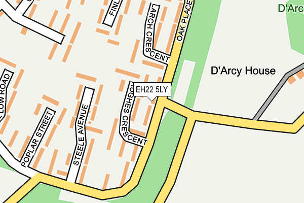 EH22 5LY map - OS OpenMap – Local (Ordnance Survey) EH22 5LY map - OS OpenMap – Local (Ordnance Survey)