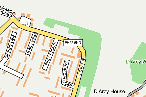 EH22 5ND map - OS OpenMap – Local (Ordnance Survey)