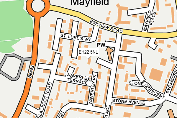 EH22 5NL map - OS OpenMap – Local (Ordnance Survey) EH22 5NL map - OS OpenMap – Local (Ordnance Survey)