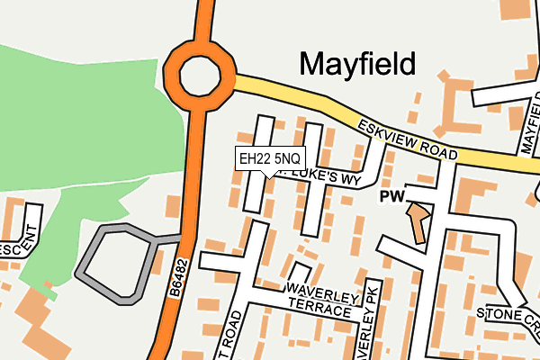 EH22 5NQ map - OS OpenMap – Local (Ordnance Survey) EH22 5NQ map - OS OpenMap – Local (Ordnance Survey)