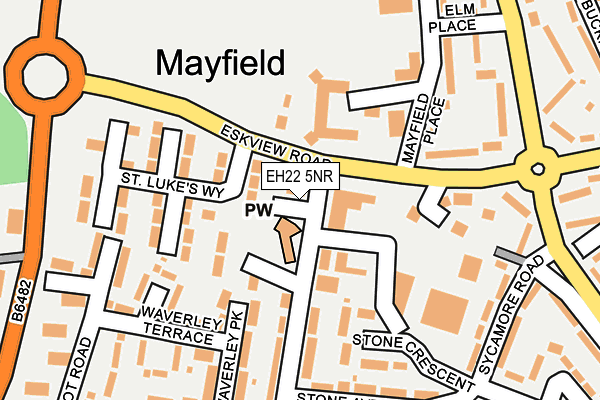 EH22 5NR map - OS OpenMap – Local (Ordnance Survey) EH22 5NR map - OS OpenMap – Local (Ordnance Survey)