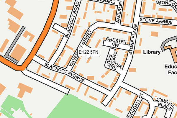 EH22 5PN map - OS OpenMap – Local (Ordnance Survey) EH22 5PN map - OS OpenMap – Local (Ordnance Survey)