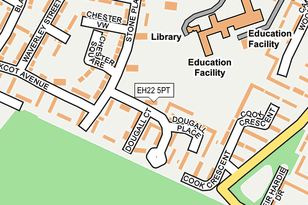 EH22 5PT map - OS OpenMap – Local (Ordnance Survey) EH22 5PT map - OS OpenMap – Local (Ordnance Survey)