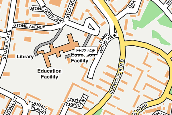 EH22 5QE map - OS OpenMap – Local (Ordnance Survey) EH22 5QE map - OS OpenMap – Local (Ordnance Survey)