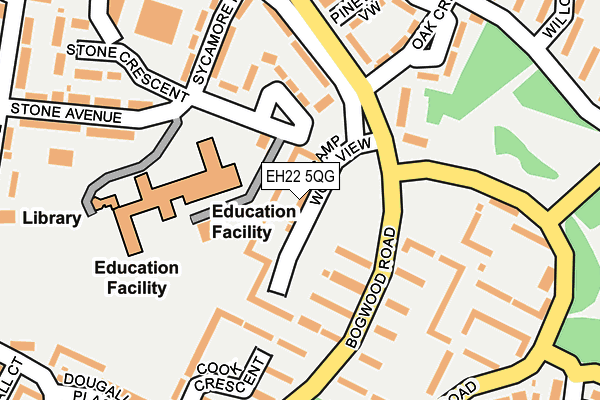EH22 5QG map - OS OpenMap – Local (Ordnance Survey) EH22 5QG map - OS OpenMap – Local (Ordnance Survey)