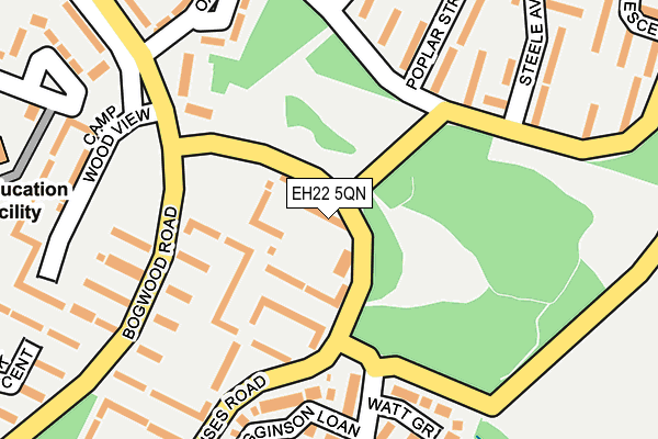 EH22 5QN map - OS OpenMap – Local (Ordnance Survey) EH22 5QN map - OS OpenMap – Local (Ordnance Survey)