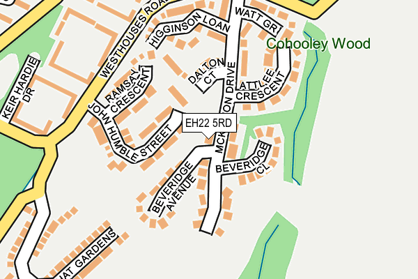 EH22 5RD map - OS OpenMap – Local (Ordnance Survey) EH22 5RD map - OS OpenMap – Local (Ordnance Survey)