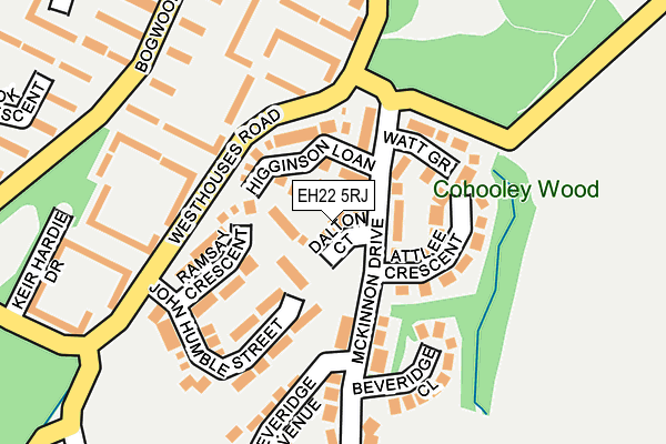 EH22 5RJ map - OS OpenMap – Local (Ordnance Survey) EH22 5RJ map - OS OpenMap – Local (Ordnance Survey)