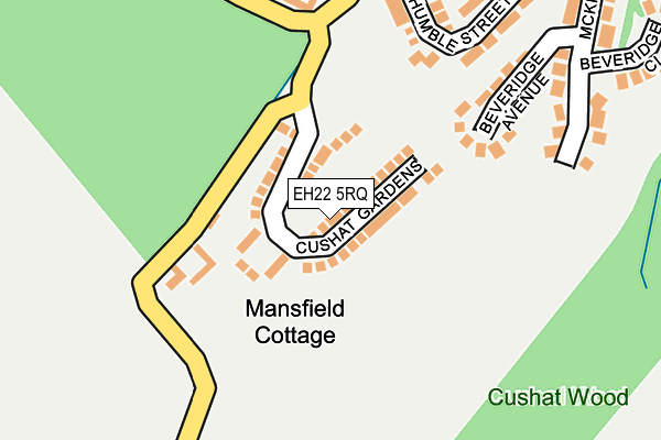 EH22 5RQ map - OS OpenMap – Local (Ordnance Survey) EH22 5RQ map - OS OpenMap – Local (Ordnance Survey)