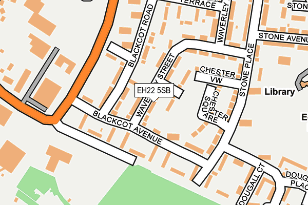 EH22 5SB map - OS OpenMap – Local (Ordnance Survey) EH22 5SB map - OS OpenMap – Local (Ordnance Survey)