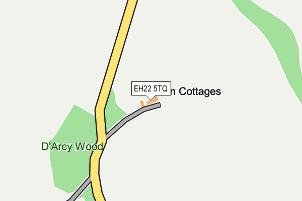 EH22 5TQ map - OS OpenMap – Local (Ordnance Survey) EH22 5TQ map - OS OpenMap – Local (Ordnance Survey)