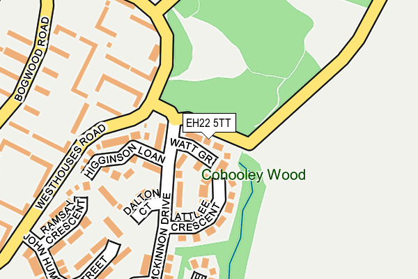 EH22 5TT map - OS OpenMap – Local (Ordnance Survey) EH22 5TT map - OS OpenMap – Local (Ordnance Survey)