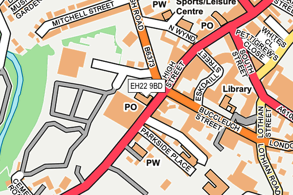 EH22 9BD map - OS OpenMap – Local (Ordnance Survey) EH22 9BD map - OS OpenMap – Local (Ordnance Survey)