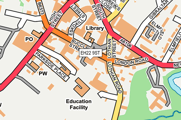 EH22 9ST map - OS OpenMap – Local (Ordnance Survey) EH22 9ST map - OS OpenMap – Local (Ordnance Survey)