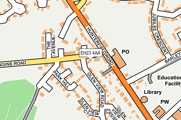 EH23 4AA map - OS OpenMap – Local (Ordnance Survey) EH23 4AA map - OS OpenMap – Local (Ordnance Survey)