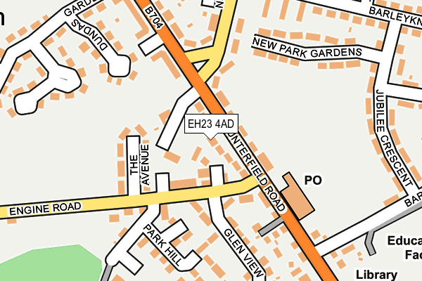 EH23 4AD map - OS OpenMap – Local (Ordnance Survey) EH23 4AD map - OS OpenMap – Local (Ordnance Survey)