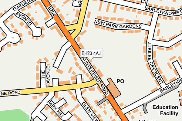 EH23 4AJ map - OS OpenMap – Local (Ordnance Survey) EH23 4AJ map - OS OpenMap – Local (Ordnance Survey)