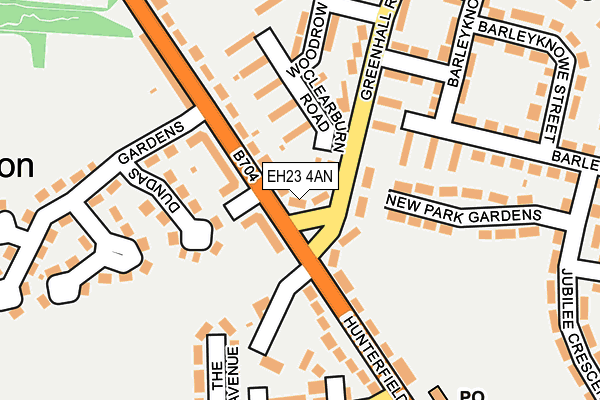 EH23 4AN map - OS OpenMap – Local (Ordnance Survey) EH23 4AN map - OS OpenMap – Local (Ordnance Survey)