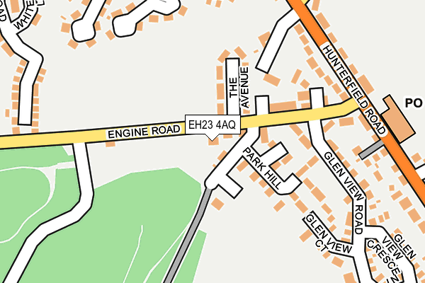 EH23 4AQ map - OS OpenMap – Local (Ordnance Survey) EH23 4AQ map - OS OpenMap – Local (Ordnance Survey)