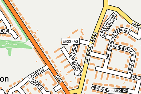EH23 4AS map - OS OpenMap – Local (Ordnance Survey) EH23 4AS map - OS OpenMap – Local (Ordnance Survey)