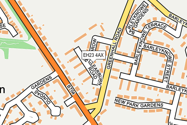 EH23 4AX map - OS OpenMap – Local (Ordnance Survey) EH23 4AX map - OS OpenMap – Local (Ordnance Survey)