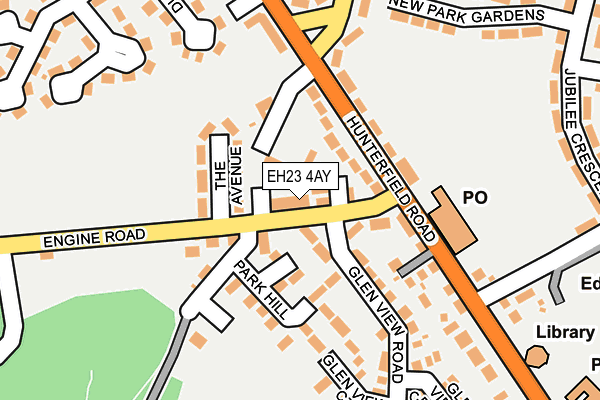 EH23 4AY map - OS OpenMap – Local (Ordnance Survey) EH23 4AY map - OS OpenMap – Local (Ordnance Survey)