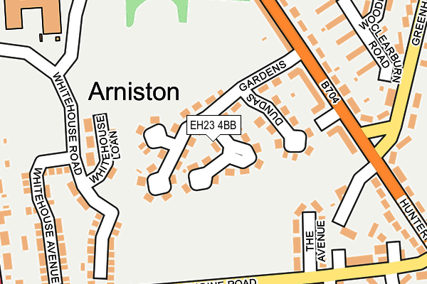 EH23 4BB map - OS OpenMap – Local (Ordnance Survey) EH23 4BB map - OS OpenMap – Local (Ordnance Survey)