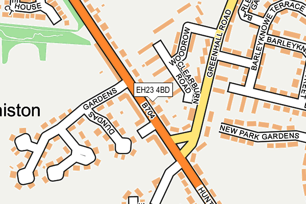 EH23 4BD map - OS OpenMap – Local (Ordnance Survey) EH23 4BD map - OS OpenMap – Local (Ordnance Survey)