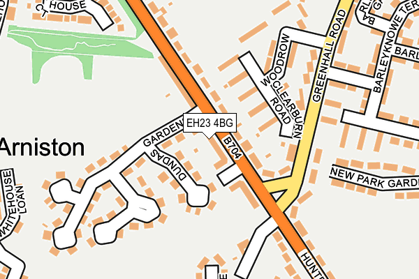 EH23 4BG map - OS OpenMap – Local (Ordnance Survey) EH23 4BG map - OS OpenMap – Local (Ordnance Survey)