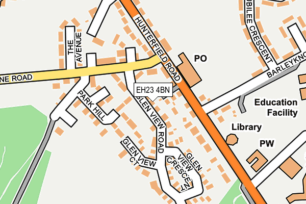 EH23 4BN map - OS OpenMap – Local (Ordnance Survey) EH23 4BN map - OS OpenMap – Local (Ordnance Survey)