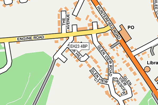 EH23 4BP map - OS OpenMap – Local (Ordnance Survey) EH23 4BP map - OS OpenMap – Local (Ordnance Survey)