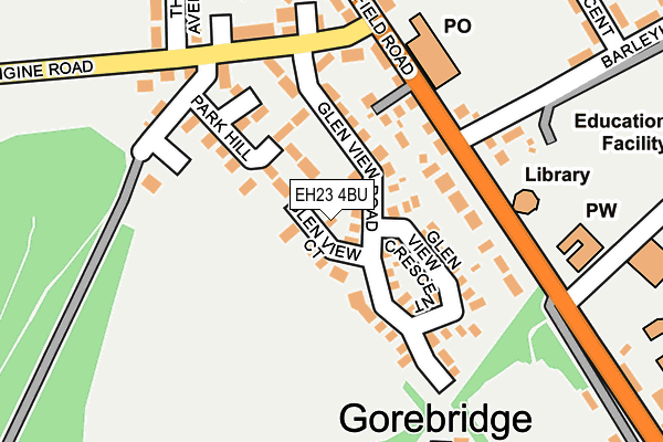 EH23 4BU map - OS OpenMap – Local (Ordnance Survey) EH23 4BU map - OS OpenMap – Local (Ordnance Survey)