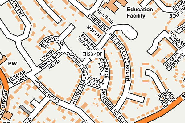 EH23 4DF map - OS OpenMap – Local (Ordnance Survey) EH23 4DF map - OS OpenMap – Local (Ordnance Survey)