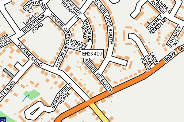 EH23 4DJ map - OS OpenMap – Local (Ordnance Survey) EH23 4DJ map - OS OpenMap – Local (Ordnance Survey)