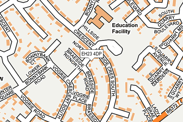 EH23 4DP map - OS OpenMap – Local (Ordnance Survey) EH23 4DP map - OS OpenMap – Local (Ordnance Survey)
