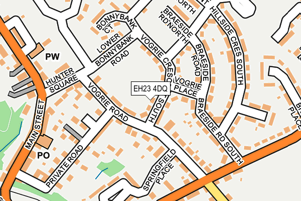 EH23 4DQ map - OS OpenMap – Local (Ordnance Survey) EH23 4DQ map - OS OpenMap – Local (Ordnance Survey)