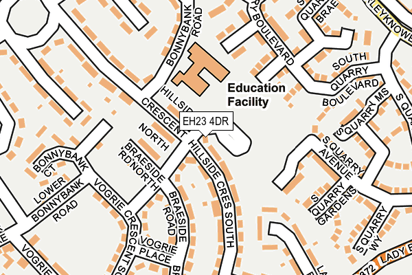 EH23 4DR map - OS OpenMap – Local (Ordnance Survey) EH23 4DR map - OS OpenMap – Local (Ordnance Survey)