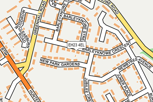 EH23 4EL map - OS OpenMap – Local (Ordnance Survey) EH23 4EL map - OS OpenMap – Local (Ordnance Survey)