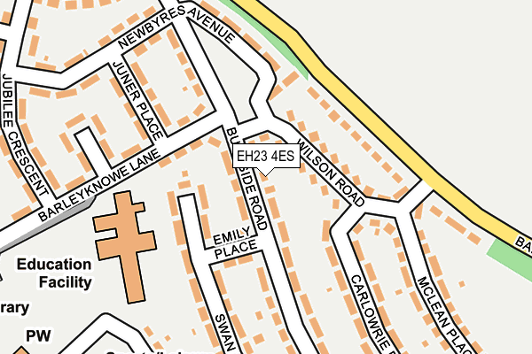 EH23 4ES map - OS OpenMap – Local (Ordnance Survey) EH23 4ES map - OS OpenMap – Local (Ordnance Survey)