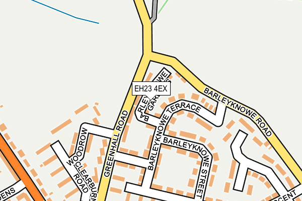 EH23 4EX map - OS OpenMap – Local (Ordnance Survey) EH23 4EX map - OS OpenMap – Local (Ordnance Survey)