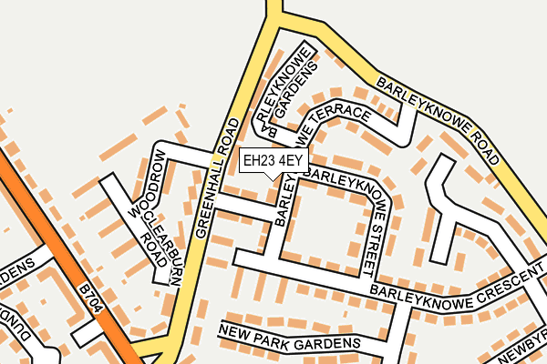 EH23 4EY map - OS OpenMap – Local (Ordnance Survey) EH23 4EY map - OS OpenMap – Local (Ordnance Survey)