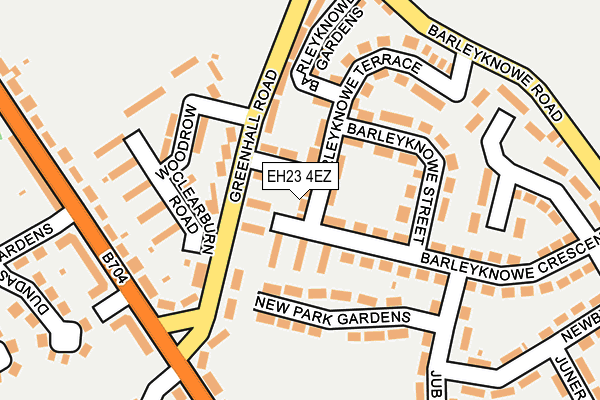 EH23 4EZ map - OS OpenMap – Local (Ordnance Survey) EH23 4EZ map - OS OpenMap – Local (Ordnance Survey)